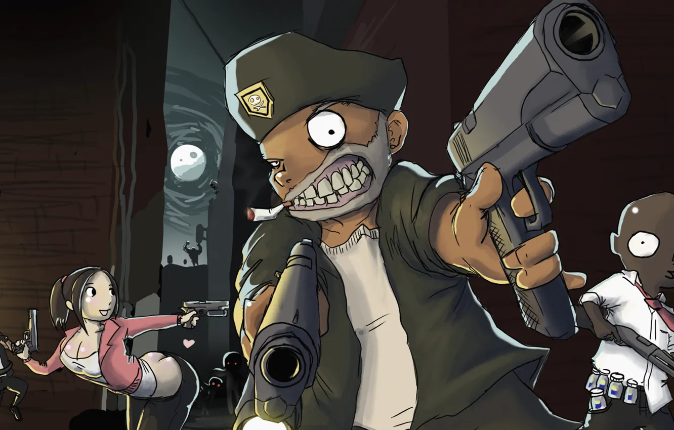 Photo wallpaper the game, zombies, Valve, survival, Left for dead, left 4 dead, left fo dead, Source