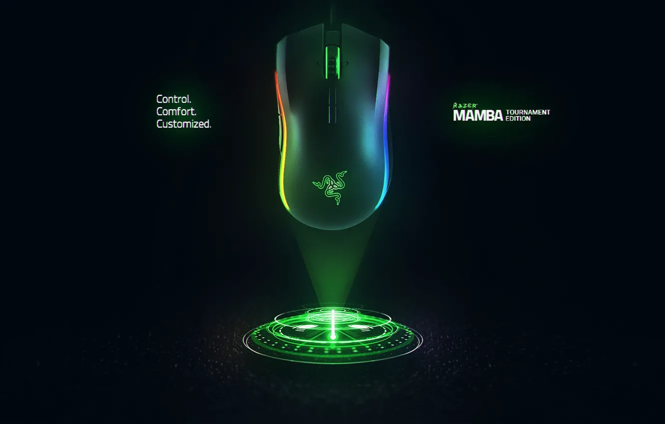 Photo wallpaper hi-tech, Gaming mouse, Razer Mamba Chroma