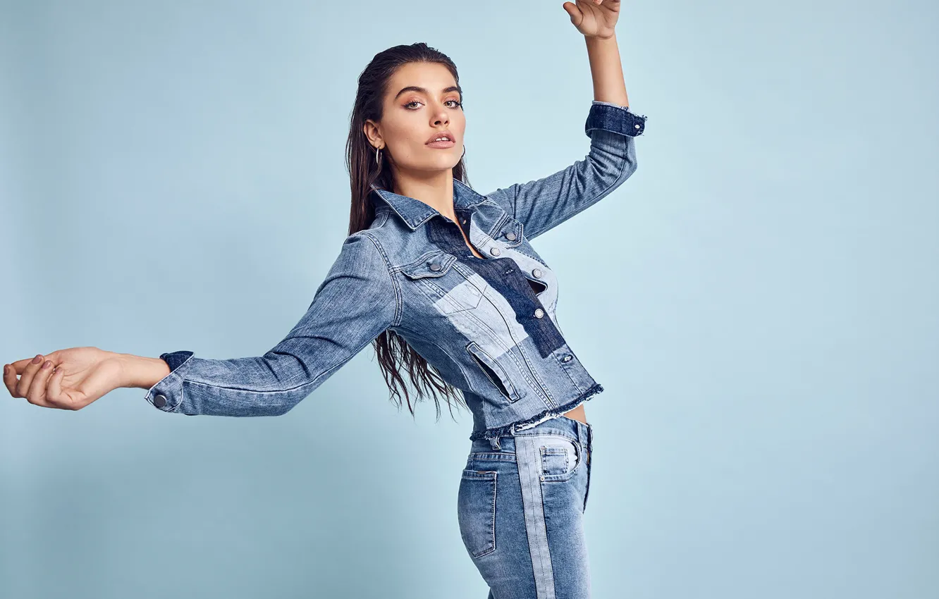 Photo wallpaper girl, hot, sexy, eyes, smile, beautiful, figure, model