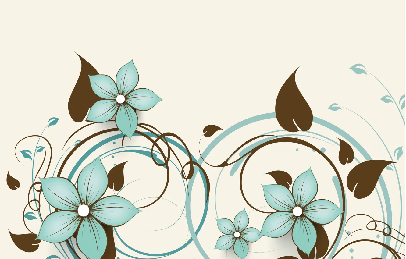 Photo wallpaper flowers, abstraction, pattern, texture, ornament