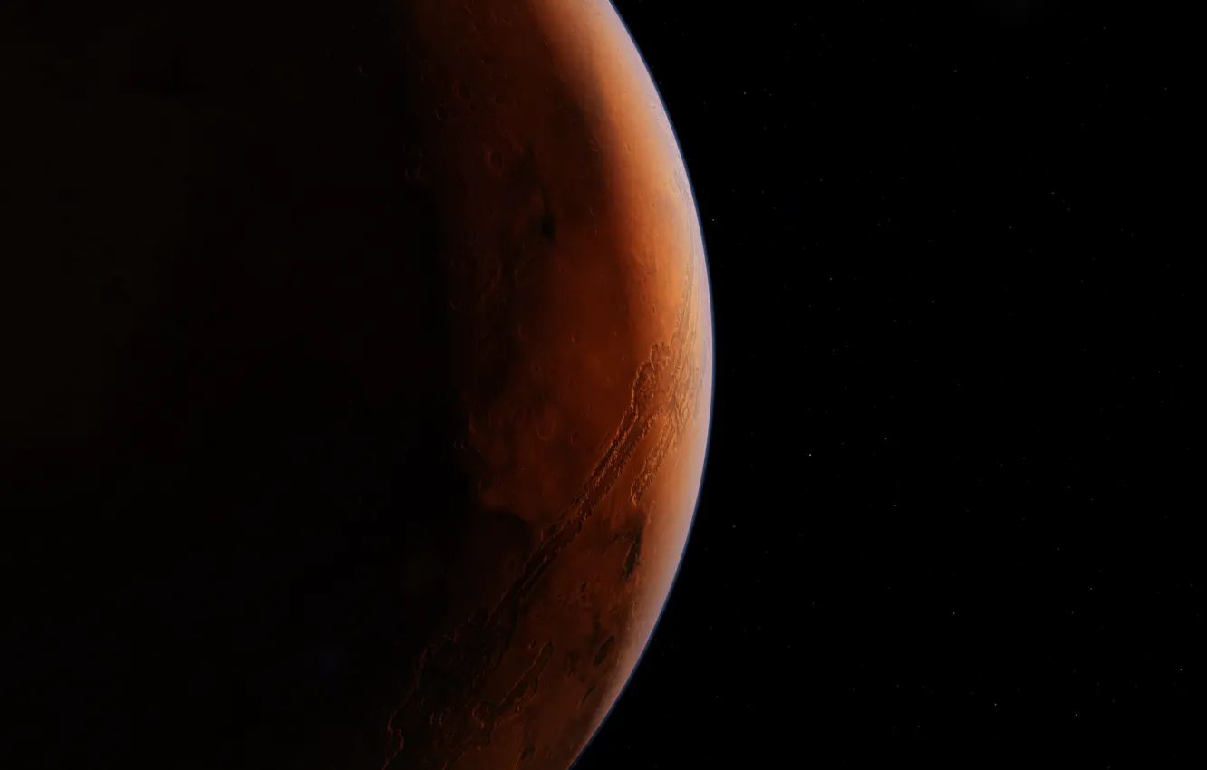 Photo wallpaper space, stars, planet, space, Mars, planet, Mars, GrahamTG