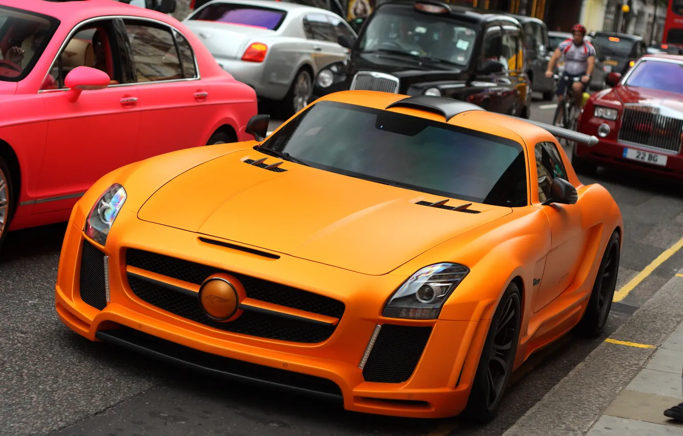 Photo wallpaper Wallpaper, Mercedes, Mercedes, design, SLS, wallpapers, FAB