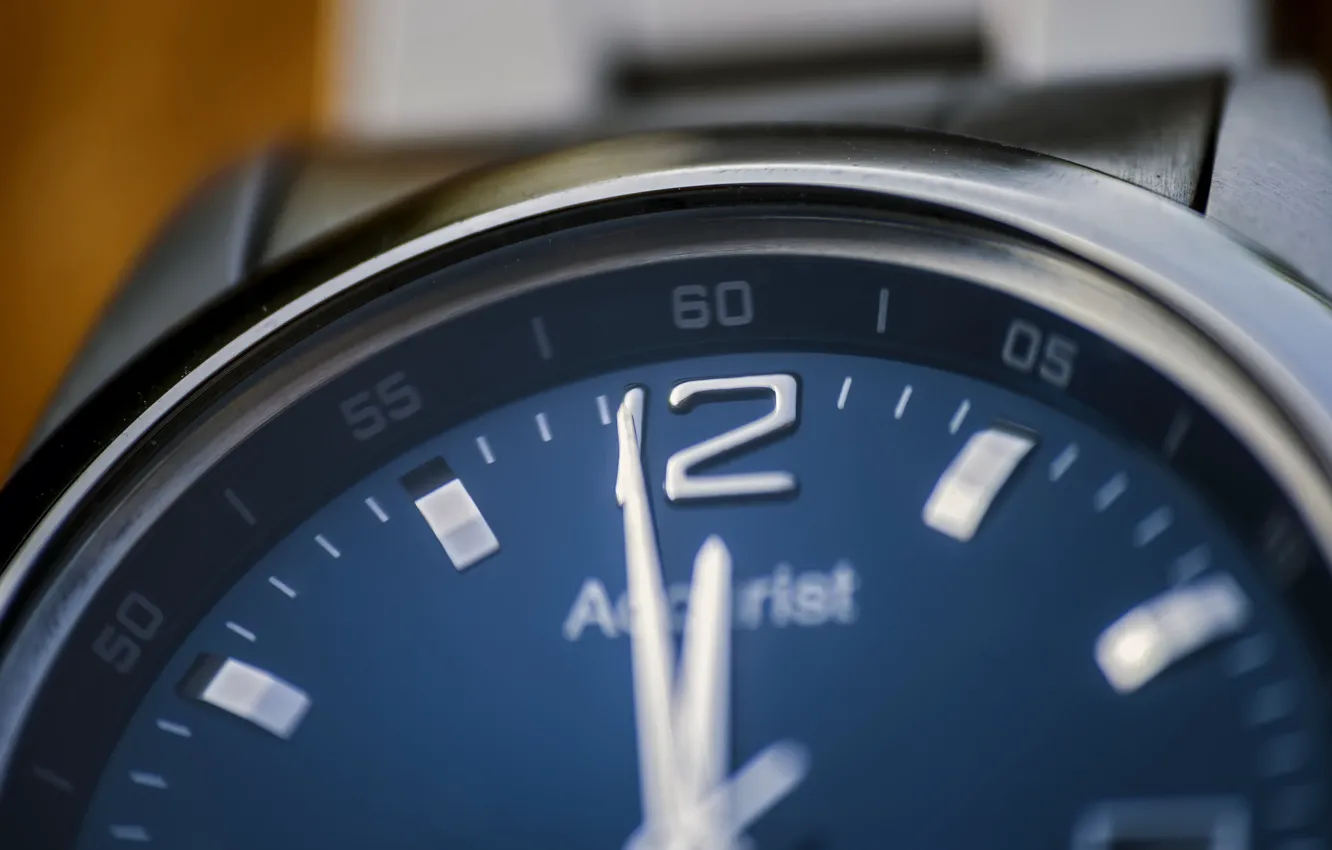 Photo wallpaper macro, time, background, watch