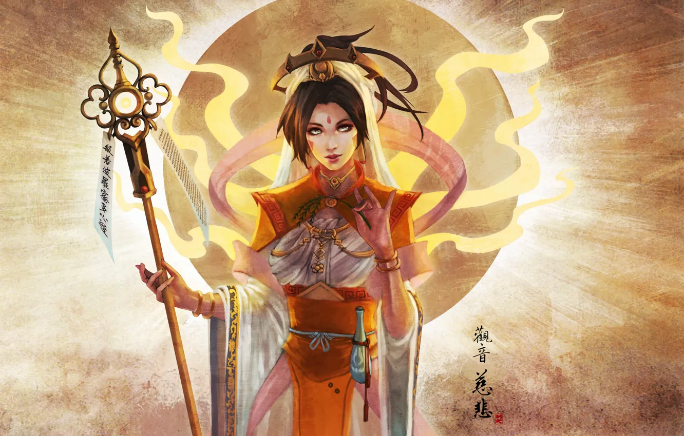 Photo wallpaper girl, dress, Dr., goddess, fan art, Overwatch, Mercy, Angela Ziegler