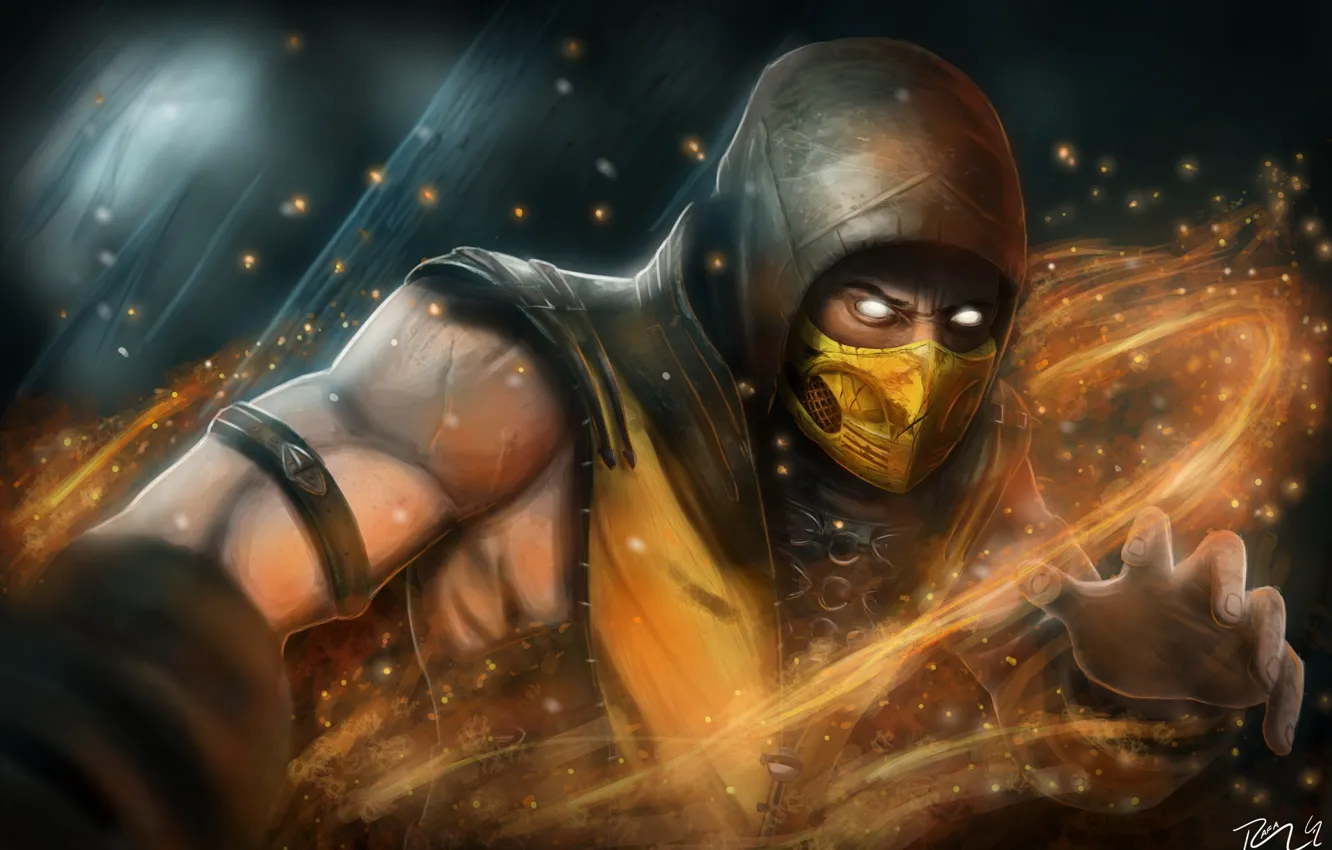 Photo wallpaper man, mask, Mortal Kombat