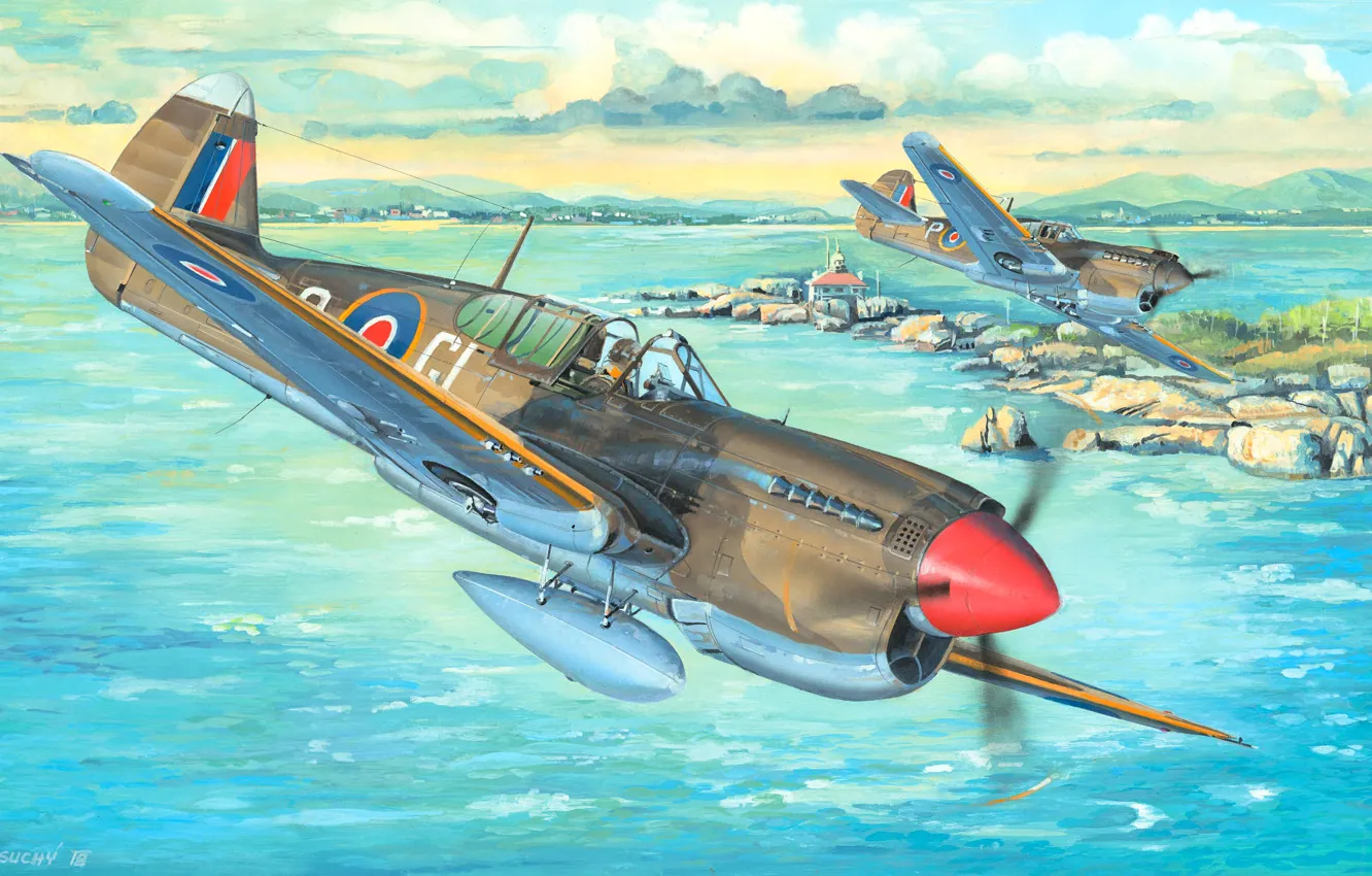 Photo wallpaper fighter, P-40 Warhawk, Combat aircraft, Curtiss P-40M Warhawk, P-40M