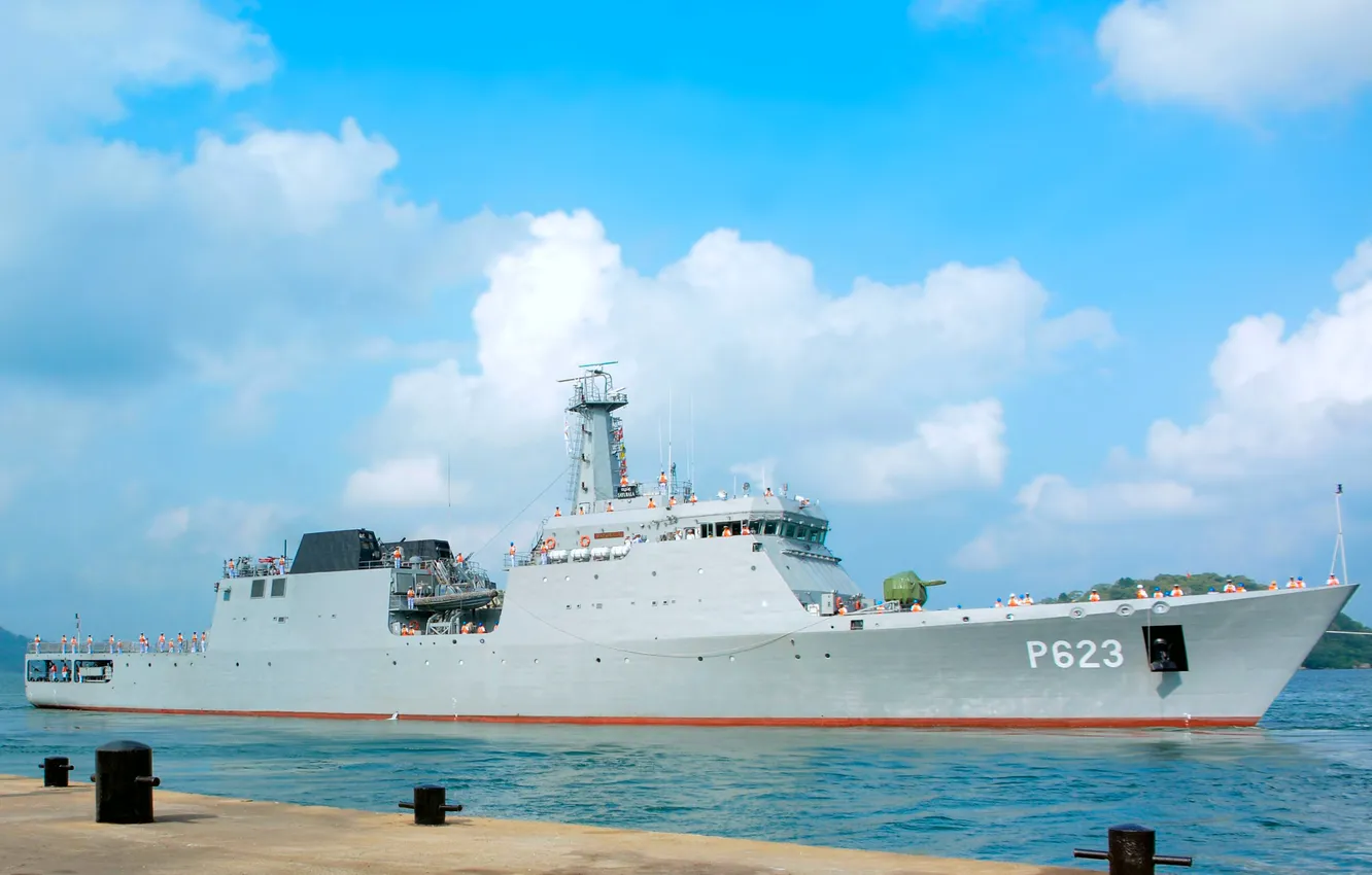 Photo wallpaper Sri Lanka, patrol ship, SLNS Sayurala