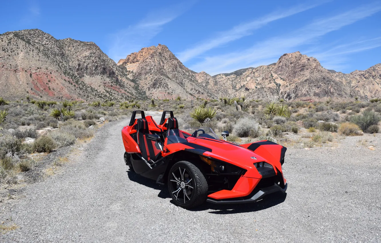 Photo wallpaper beautiful, comfort, hi-tech, Polaris, technology, sporty, slingshot, tricycle