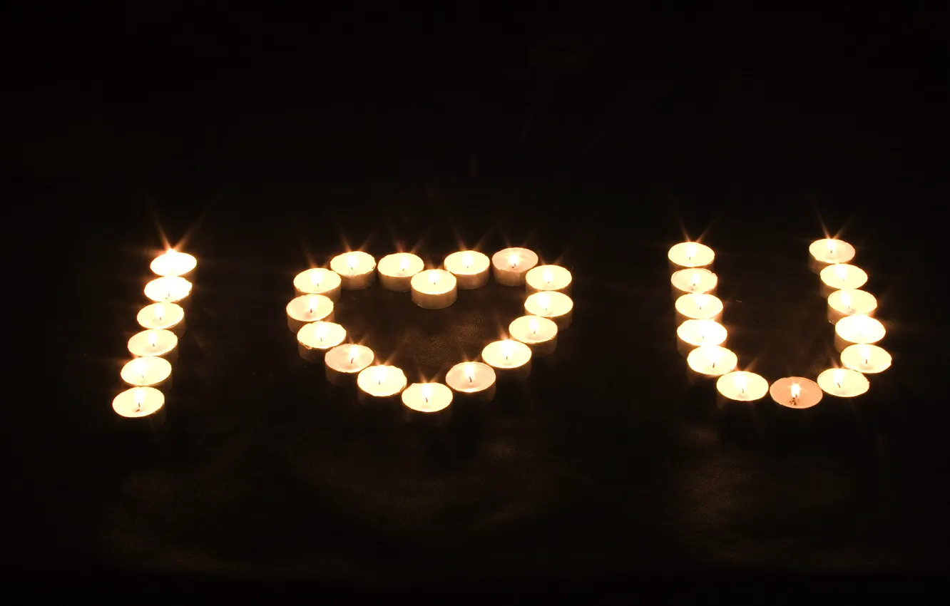 Photo wallpaper candles, recognition, In love