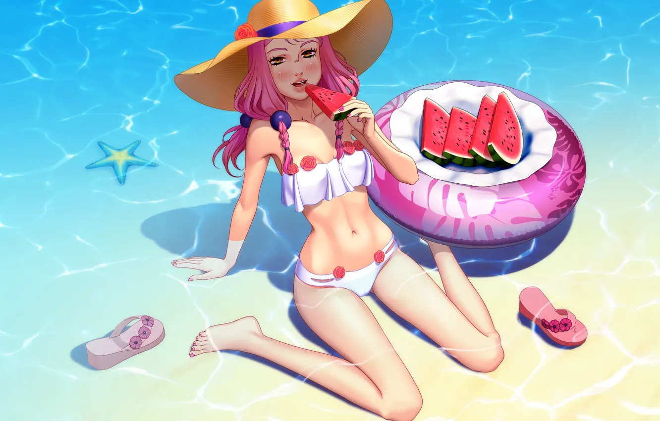 Watermelon girl hentai фото 39