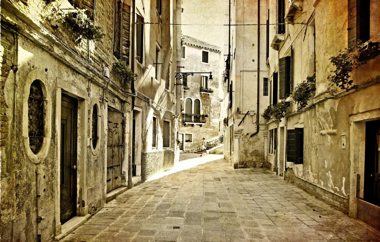 Photo wallpaper the city, street, old