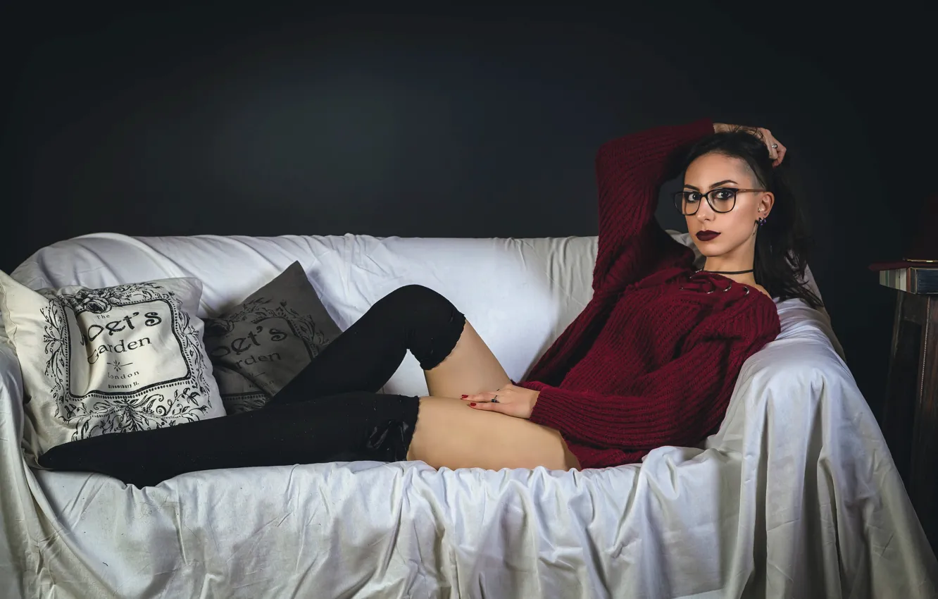 Photo wallpaper look, girl, Federica