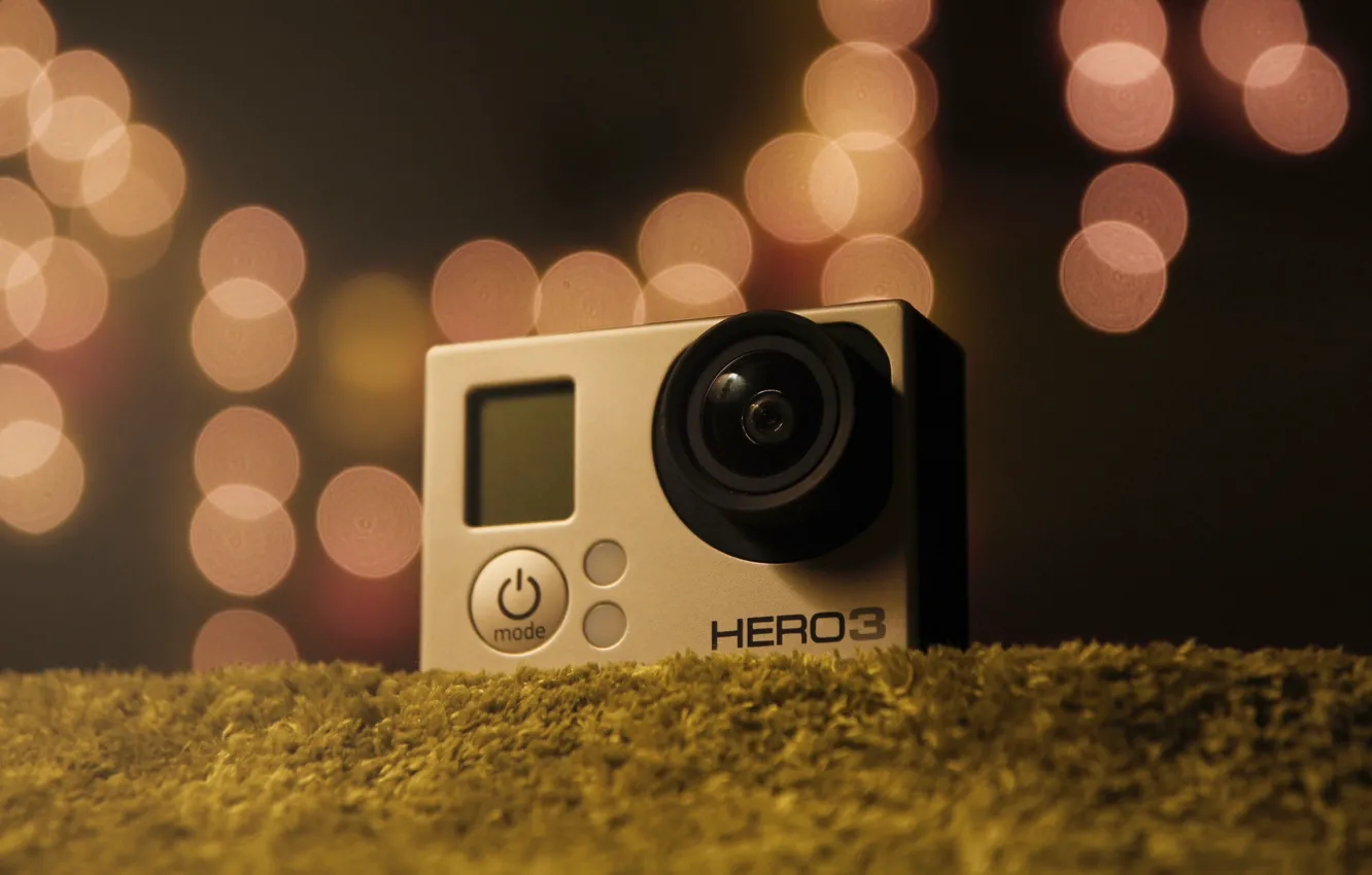 Photo wallpaper camera, bokeh, GoPro, Hero 3