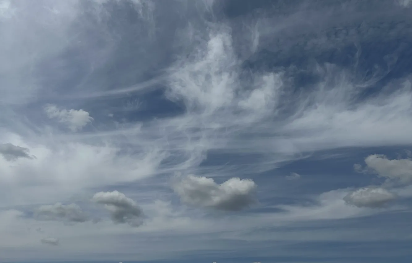 Photo wallpaper the sky, the sun, clouds, the air