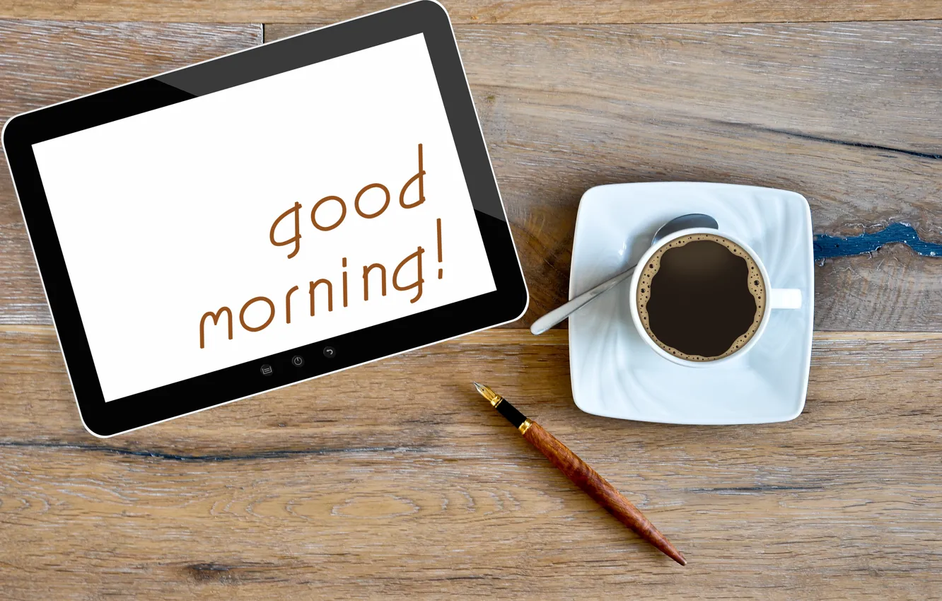 Photo wallpaper coffee, cup, coffee, good morning