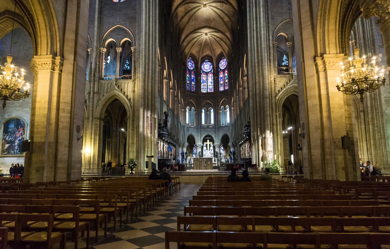 Photo wallpaper France, Paris, bench, the nave, In The Heart Of Paris Bogomateri