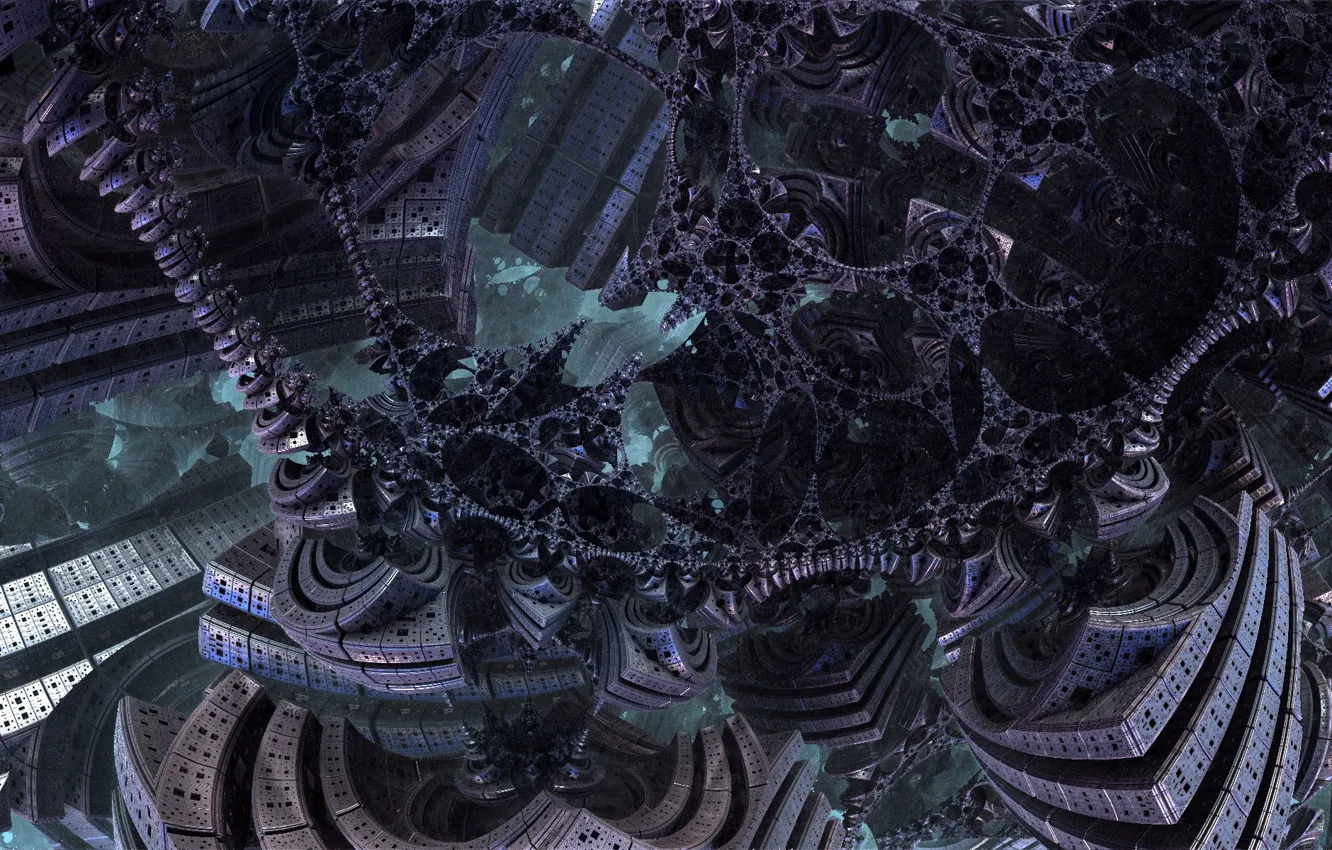 Photo wallpaper fiction, design, 3D fractal, other people's spaces