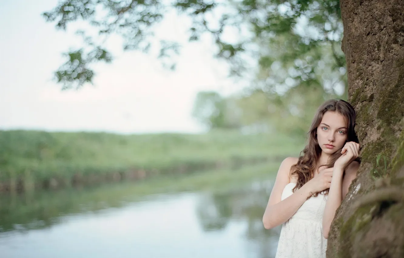 Photo wallpaper look, blur, dress, bokeh