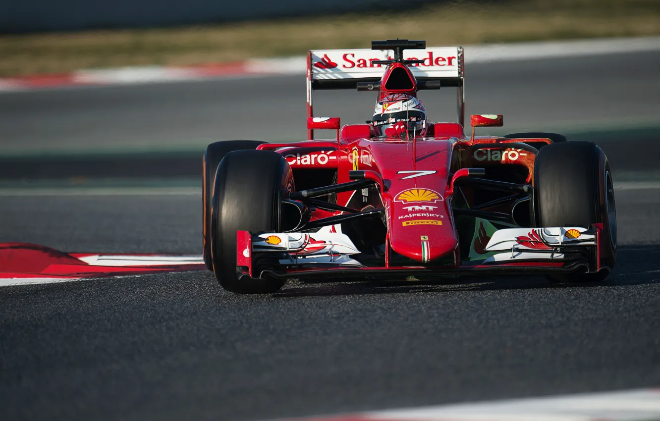 Photo wallpaper Ferrari, Formula 1, Spain, Kimi Raikkonen Also, 2015, Tests, SF15T