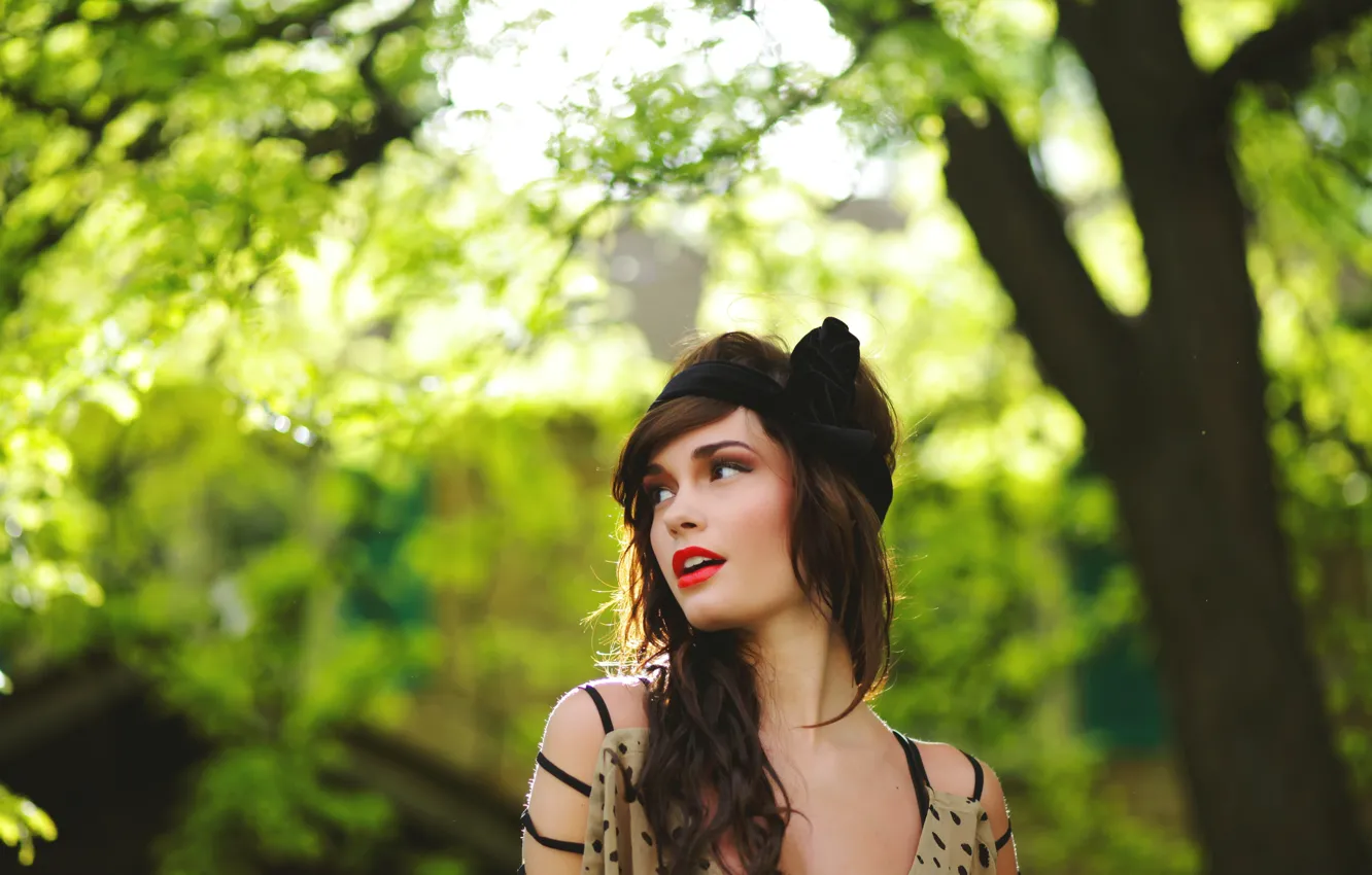 Photo wallpaper look, girl, beautiful