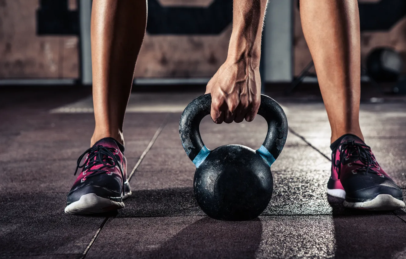 Photo wallpaper fitness, training, gym, dumbbell