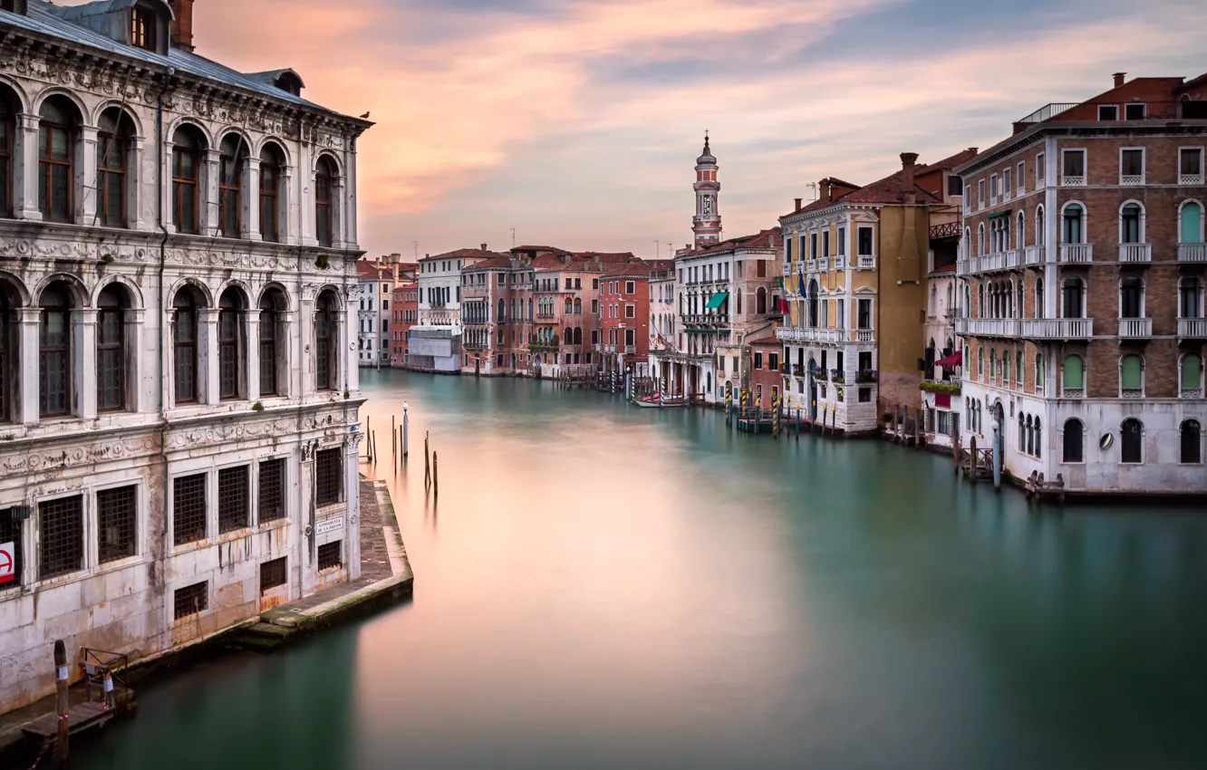 Photo wallpaper Italy, Venice, channel, Italy, Venice, Panorama, channel, Grand Canal