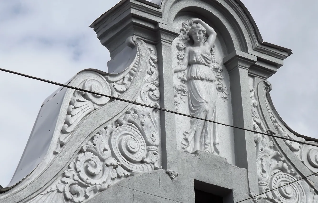 Photo wallpaper girl, architecture, Kaluga