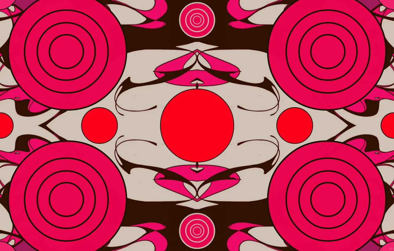 Photo wallpaper circles, pattern, figure