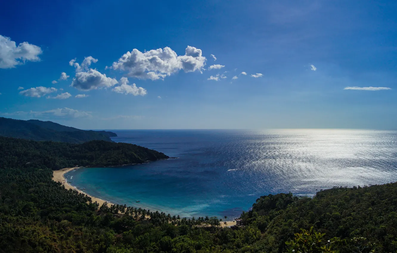 Photo wallpaper beach, sky, sea, landscape, nature