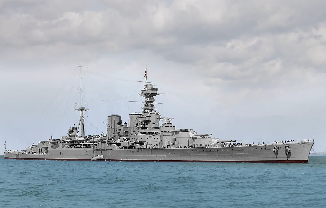Photo wallpaper battlecruiser, 1924, The Royal Navy, HMS Hood