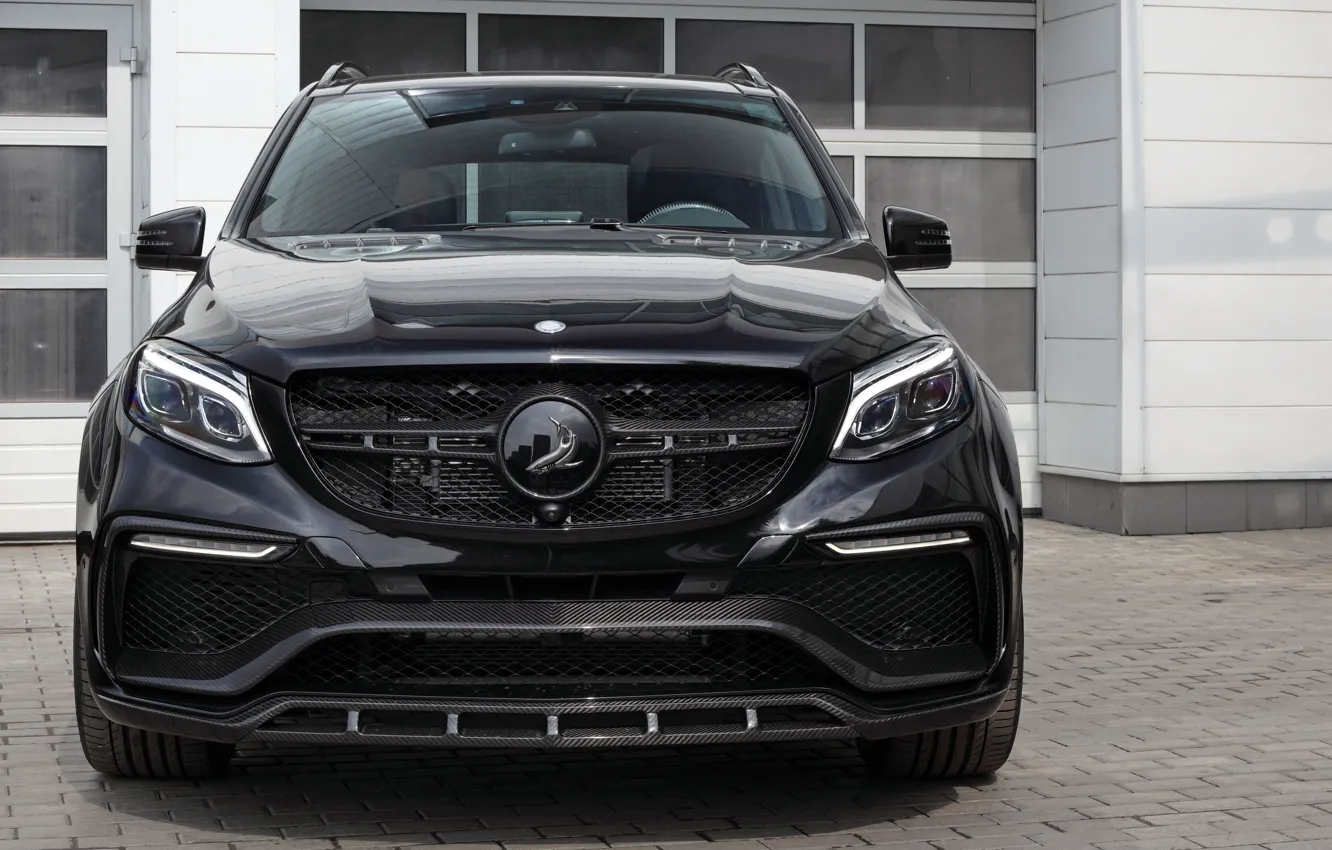 Photo wallpaper Mercedes, Front, Black, Inferno, Ball Wed, GLE-Class