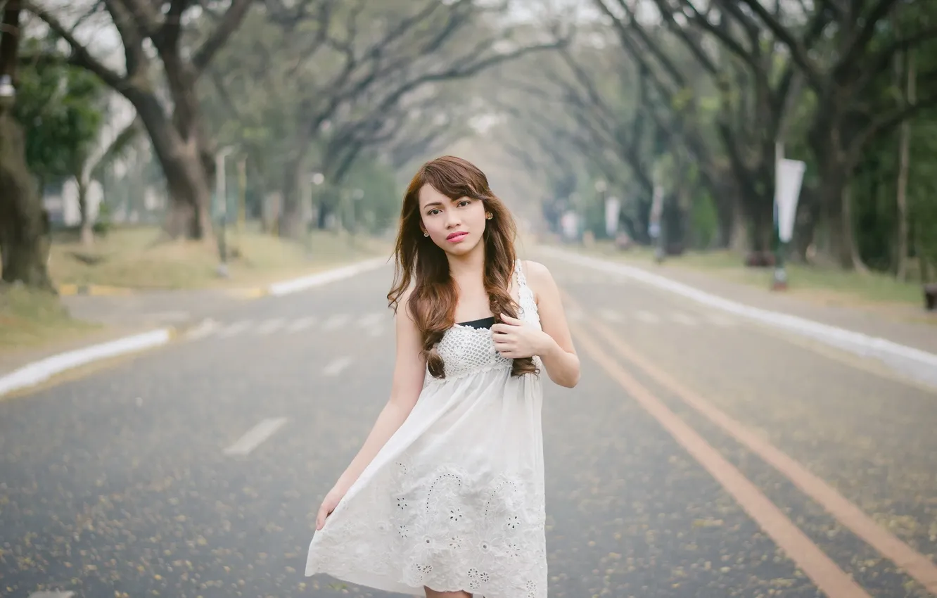 Photo wallpaper girl, mood, street