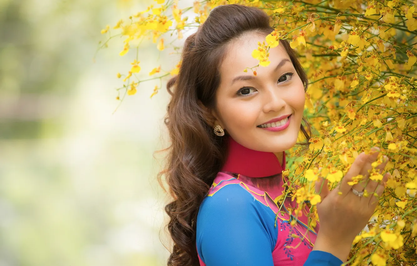 Photo wallpaper summer, girl, smile