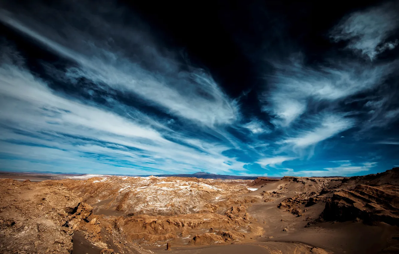 Photo wallpaper the sky, clouds, stones