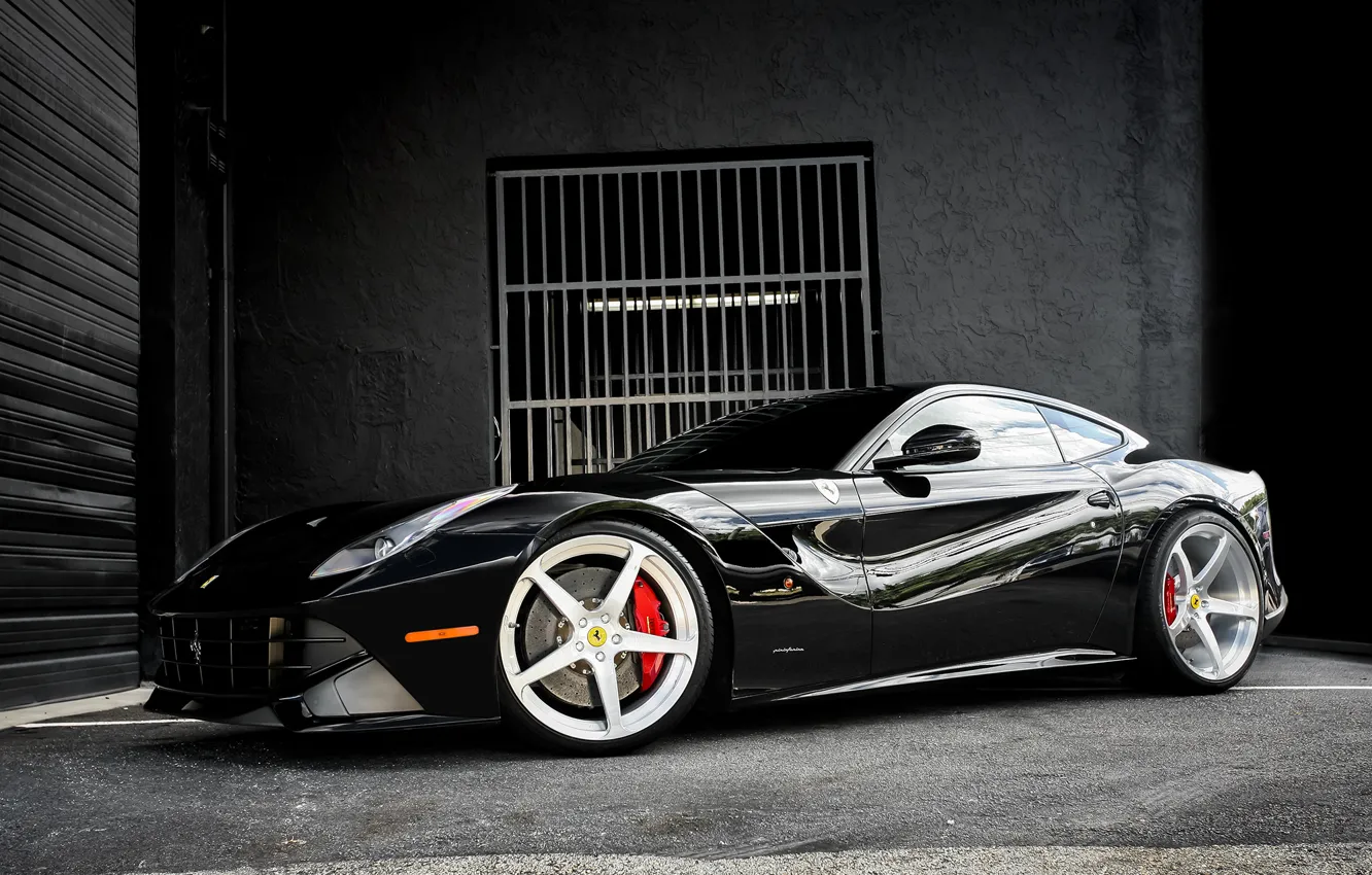 Photo wallpaper Ferrari, Berlinetta, F12, lowered, staggered, 21″ and 22″