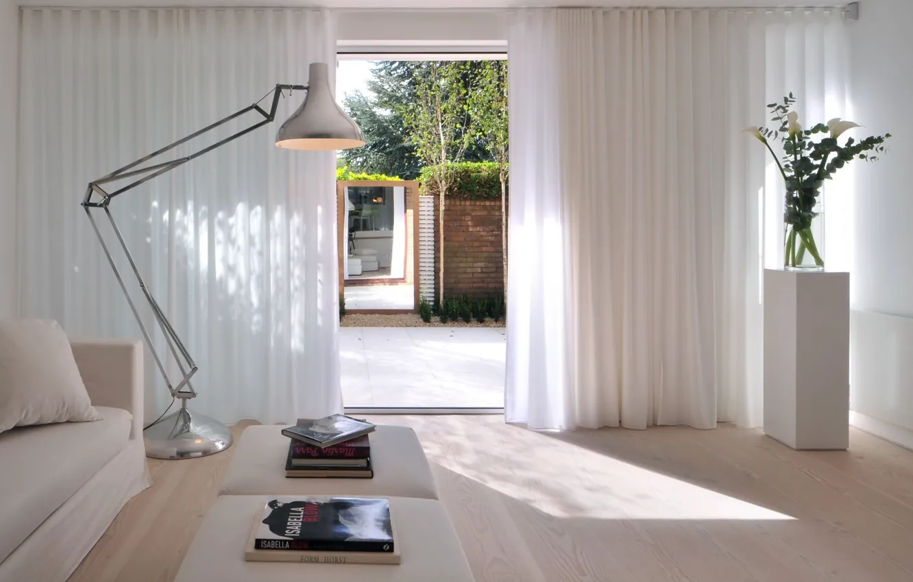 Photo wallpaper room, lamp, interior, sofa, living room, by TG Studio, Highgate Residence