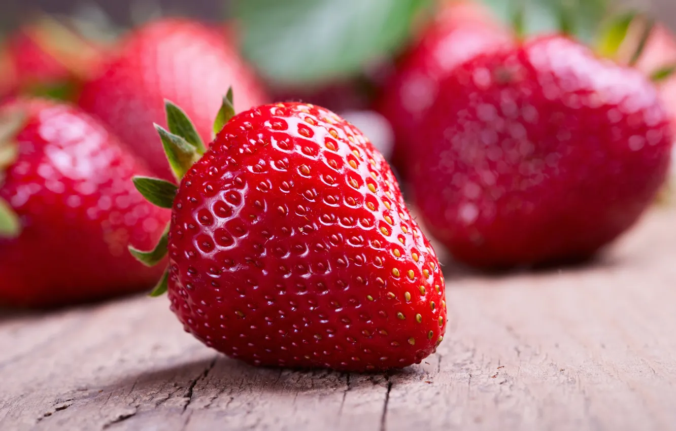 Photo wallpaper strawberry, berry, ripe strawberries