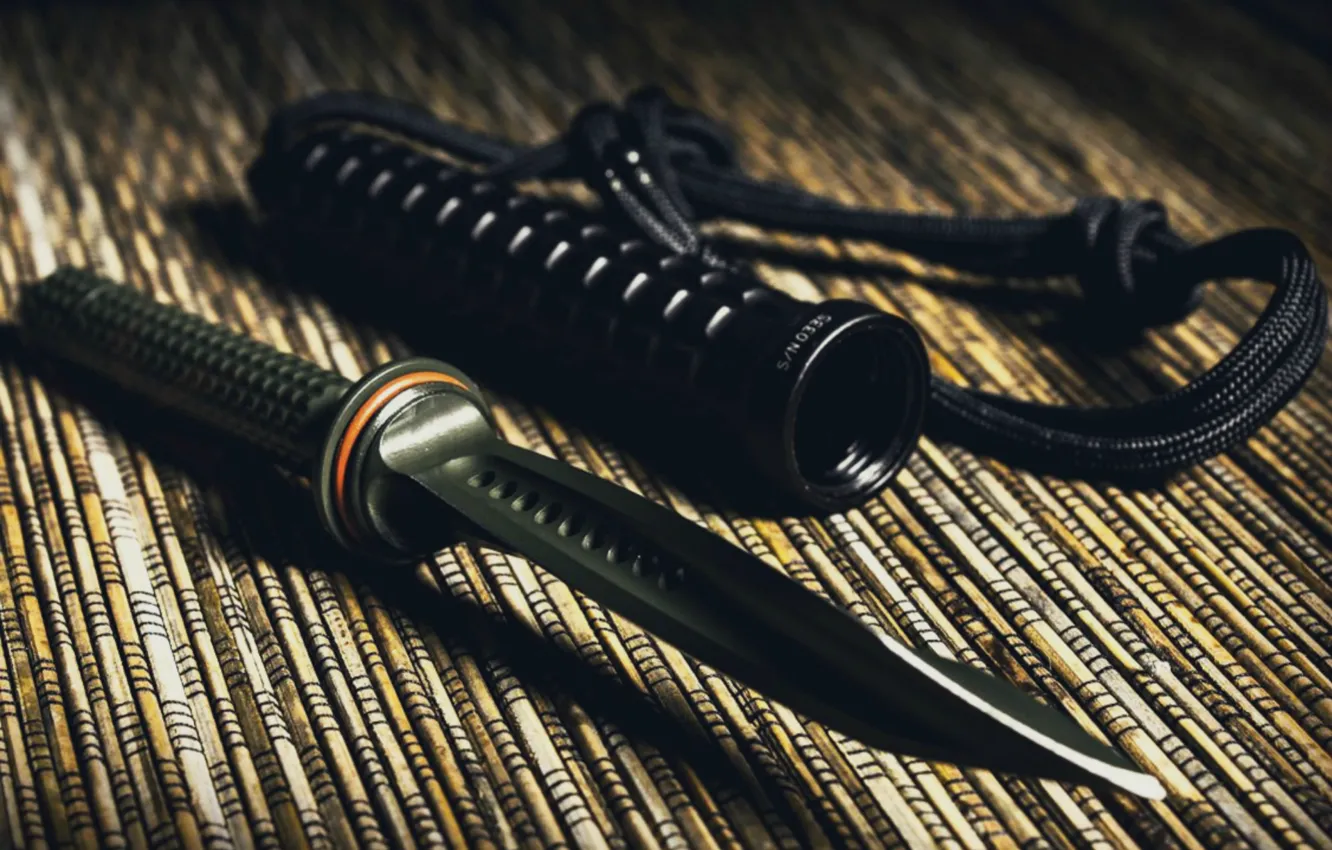 Photo wallpaper knife, steel, hunting command