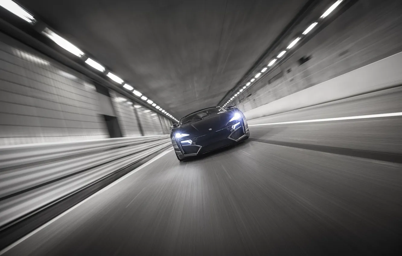 Photo wallpaper movement, speed, track, the tunnel, HyperSport, Lykan