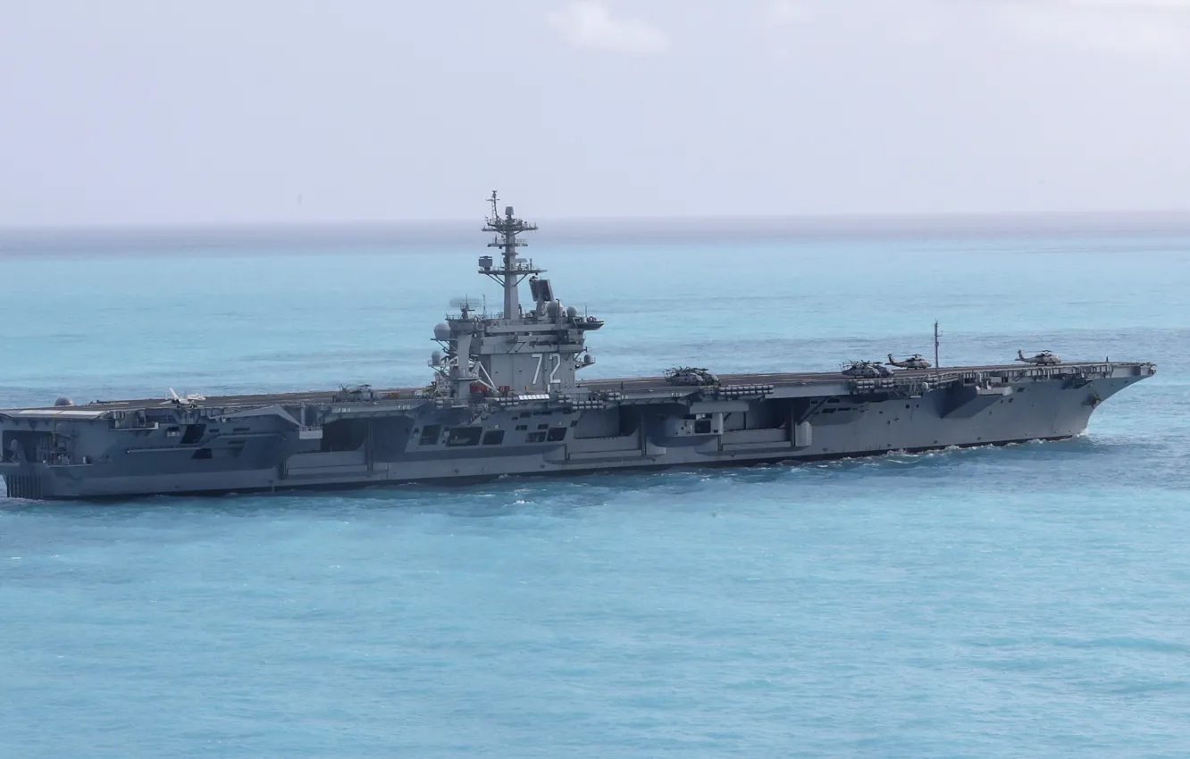 Photo wallpaper USS Abraham Lincoln, Nimitz-class aircraft carrier, CVN 72