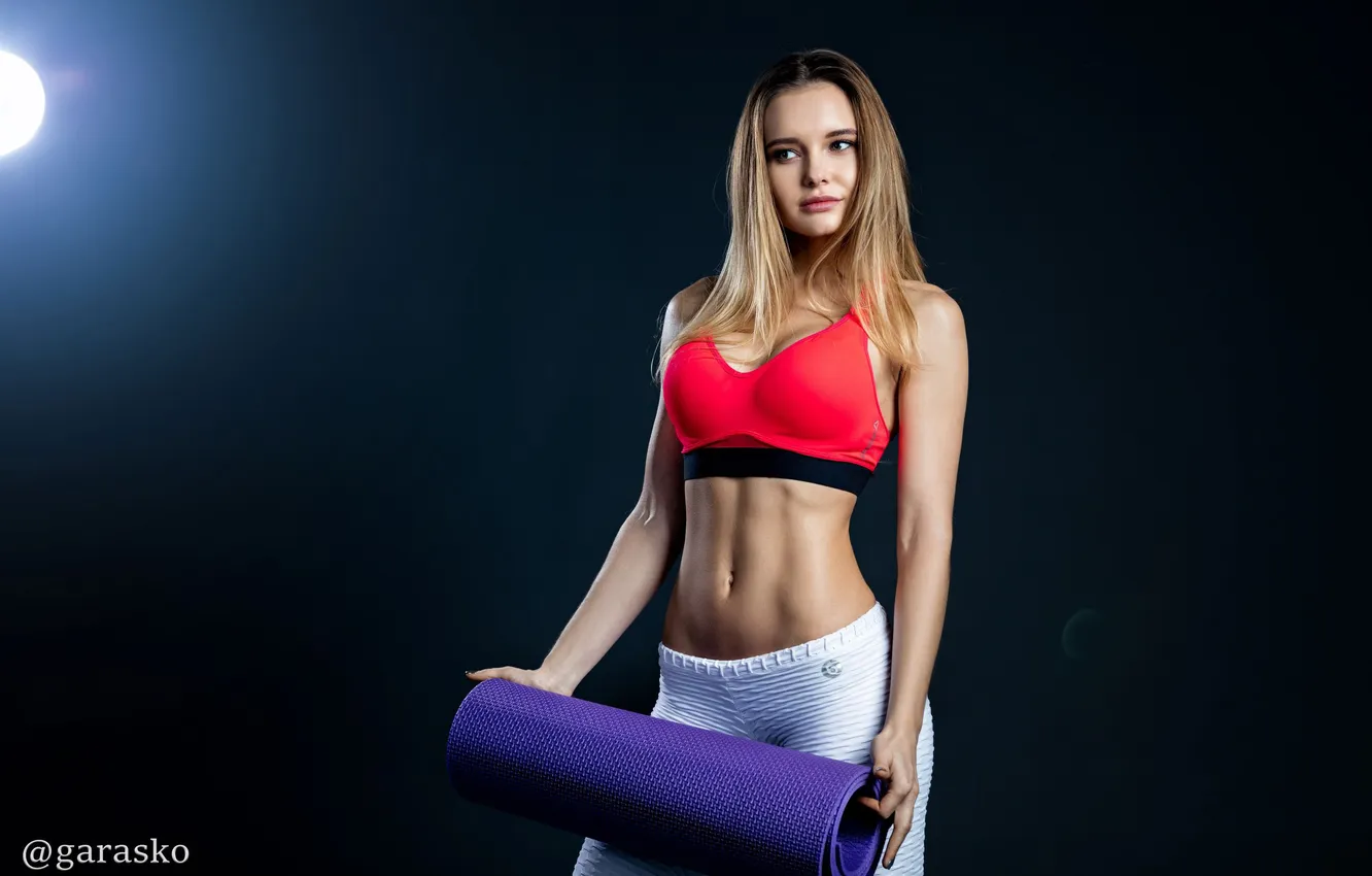 Photo wallpaper figure, slim, body, leggings, hairstyle, topic, Mat, sexy
