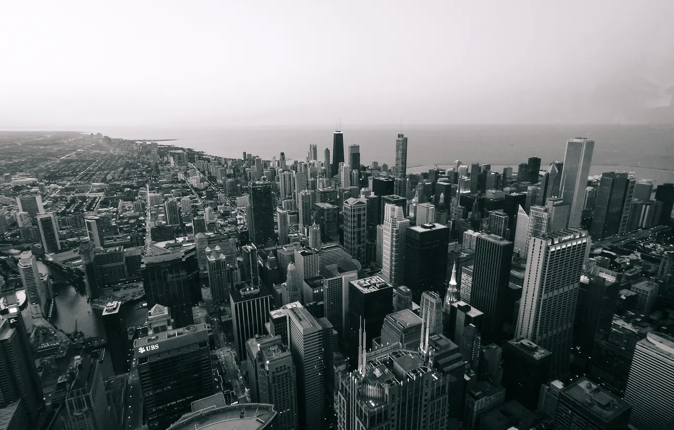 Photo wallpaper height, skyscrapers, Chicago, USA, Chicago, frowning