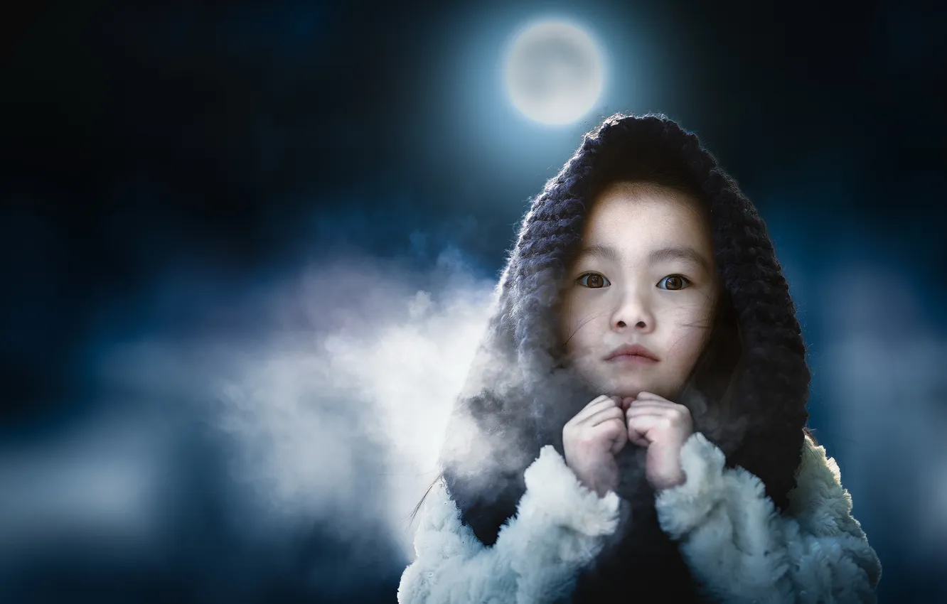 Photo wallpaper look, portrait, girl