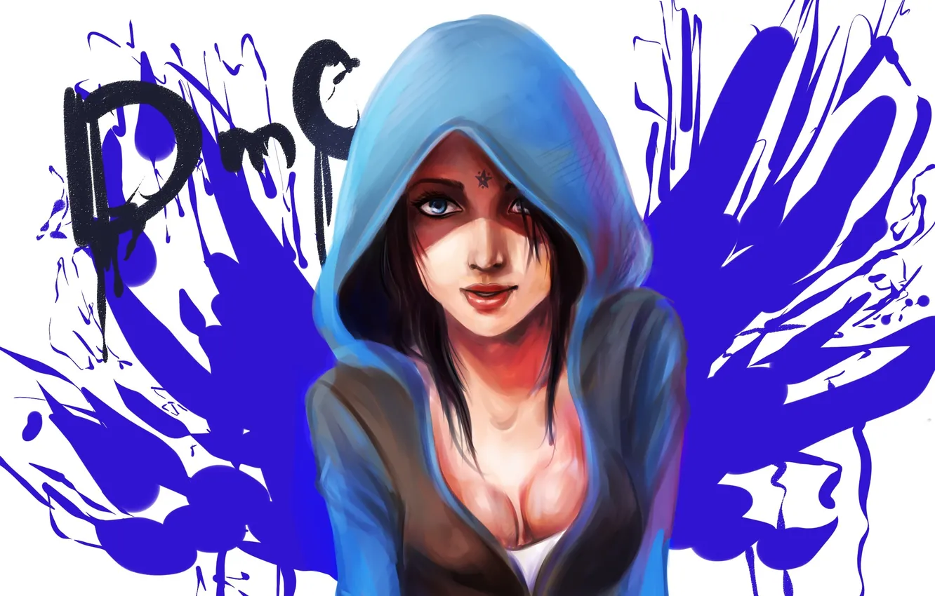 Photo wallpaper look, background, paint, star, hood, DmC, Devil May Cry 5, Kat