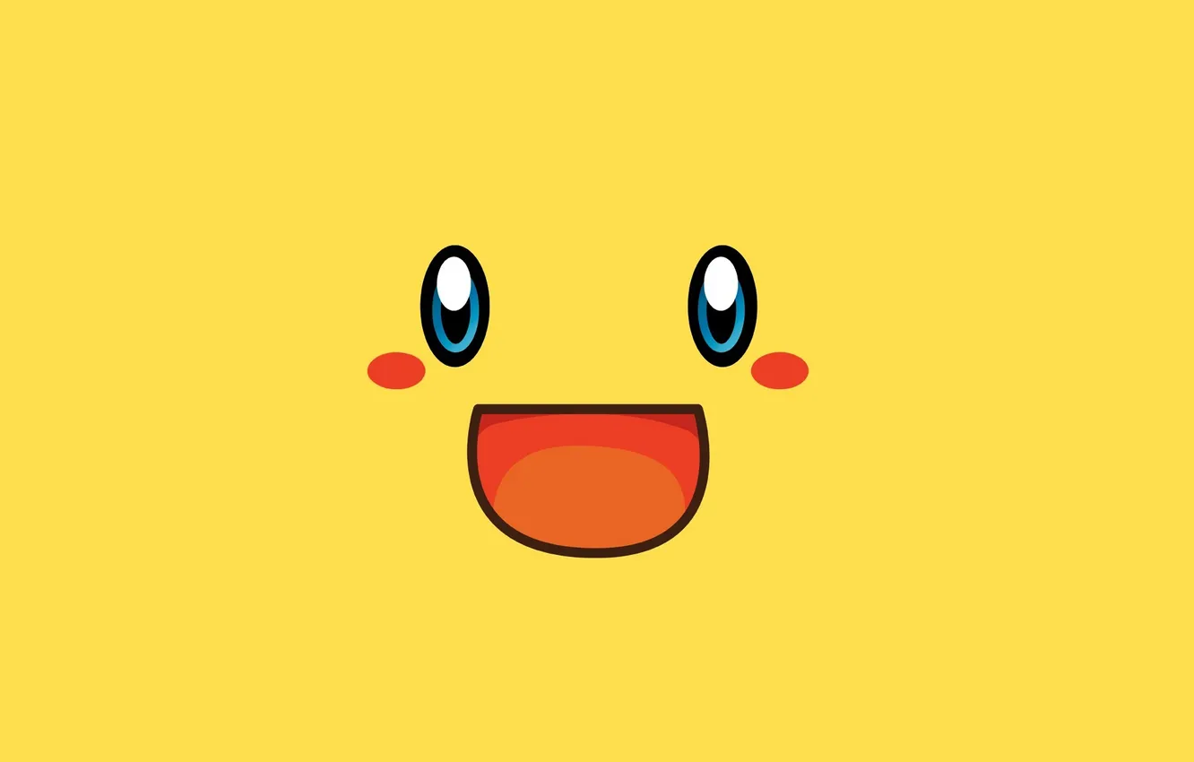 Photo wallpaper smile, Pokemon, Pikachu, positive.