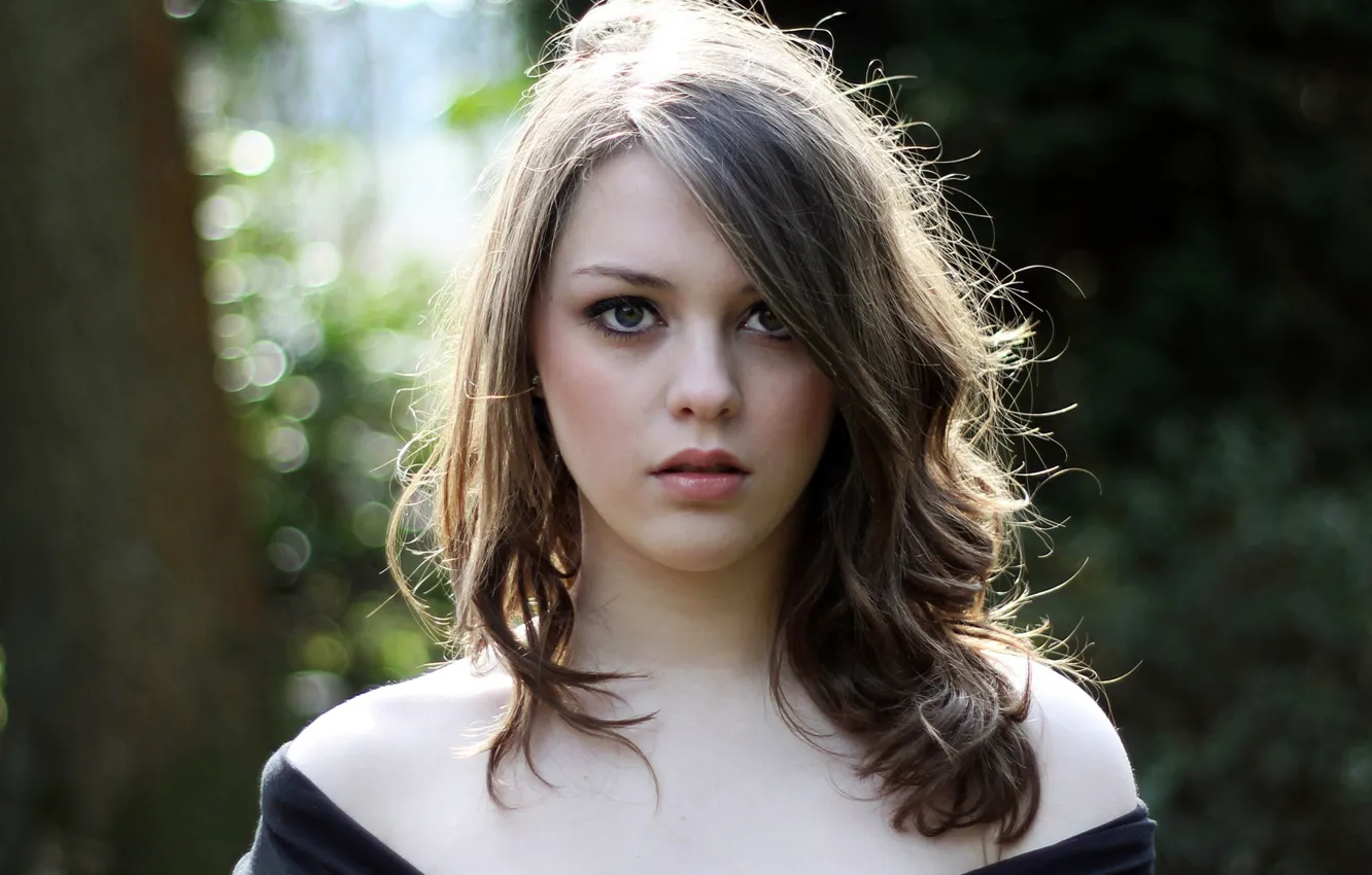 Photo wallpaper look, girl, cutie, Imogen