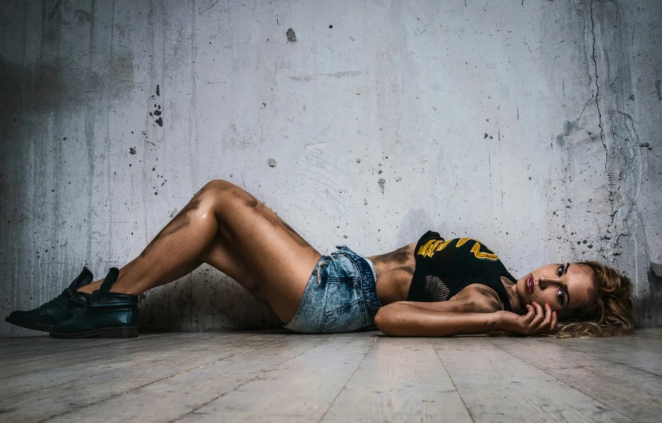 Photo wallpaper girl, shorts, beautiful, model, cute, tank top