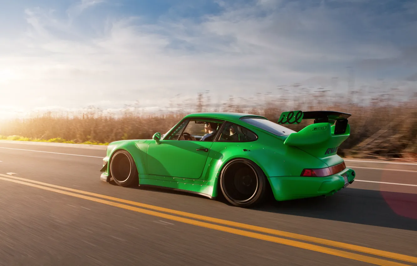 Photo wallpaper road, machine, 911, car, Porsche, Porshe, sport tuning