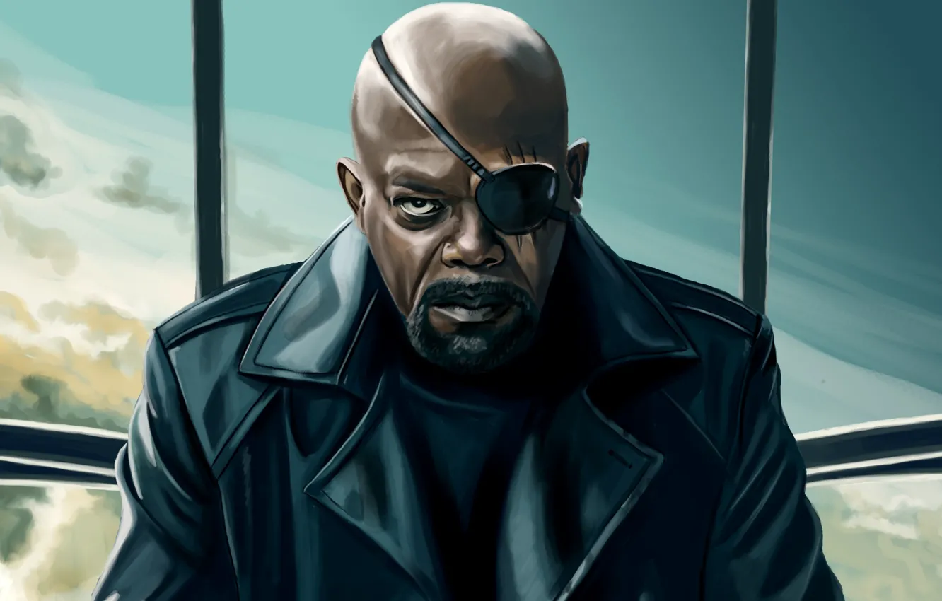 Photo wallpaper agent, S. H. I. E. L. D, Fury, Nick Fury, Samuel L. Jackson