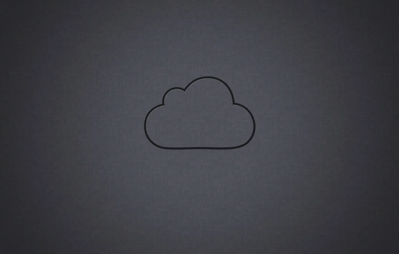 Photo wallpaper clouds, contour, clouds, grey background